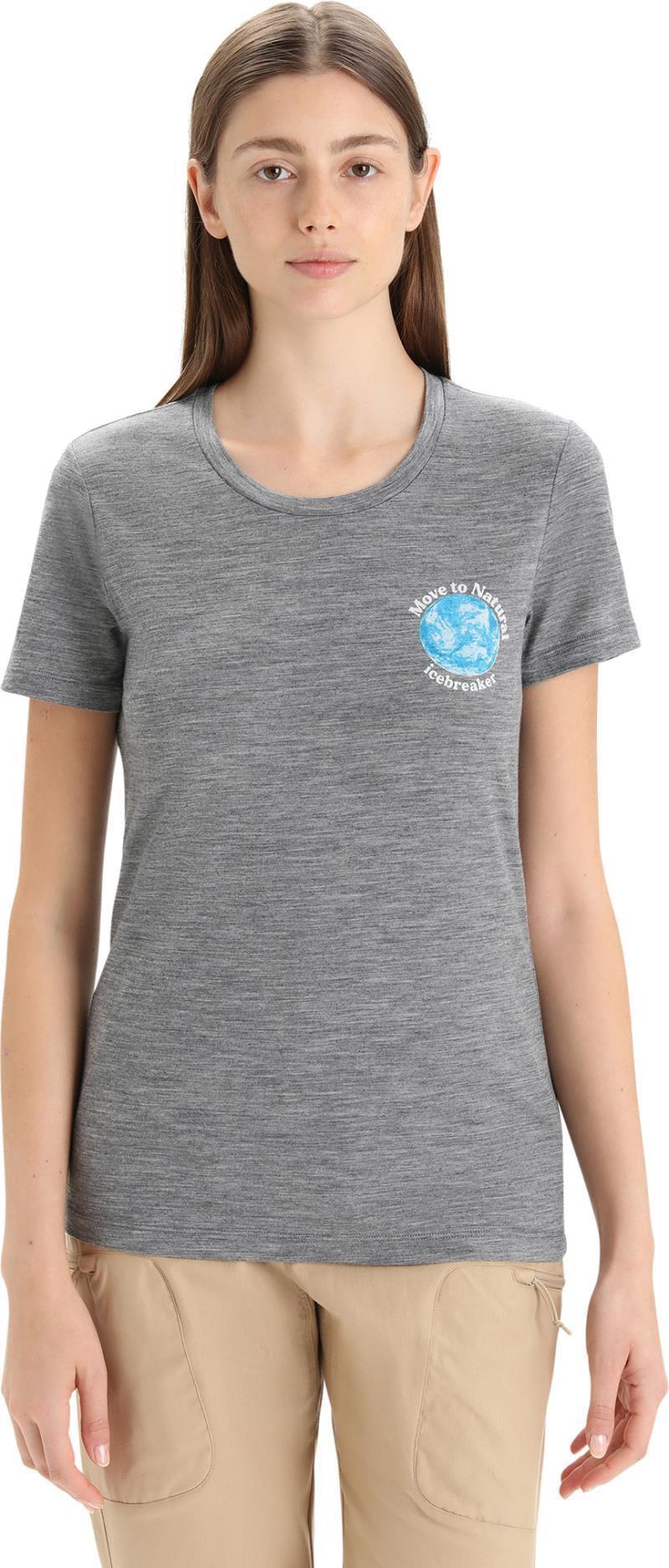 Tech Lite II SS Tee - Icebreaker Earth - Womens - Gritstone Heather 3