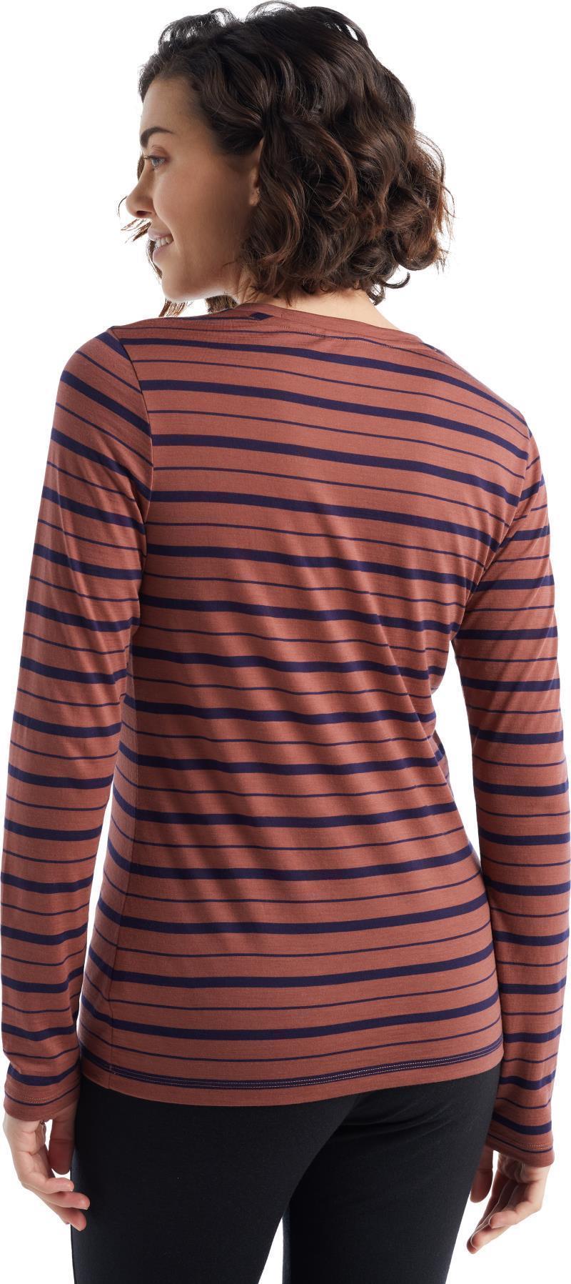 Wave LS Tee - Stripe - Womens - Grape / Midnight Navy - Stripe 3