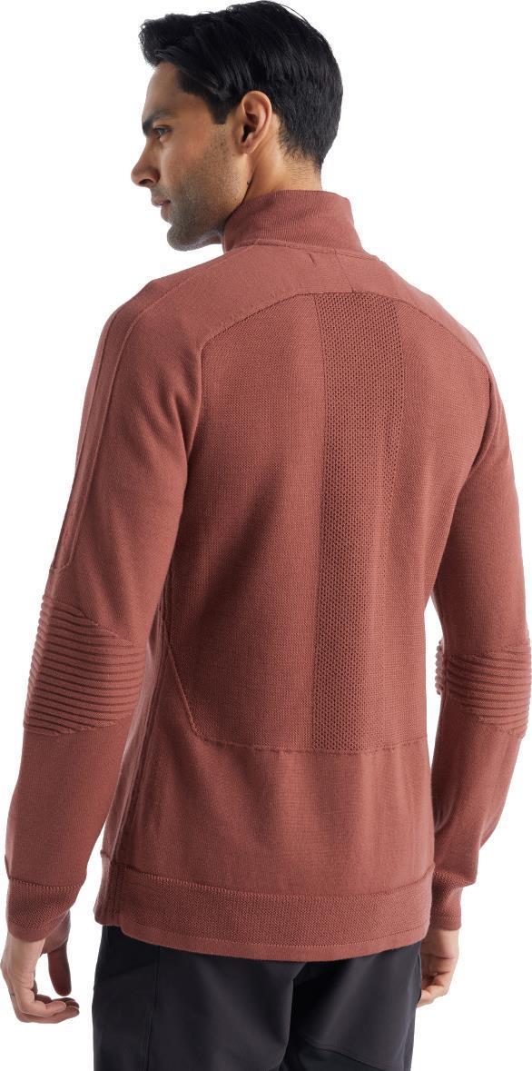 ZoneKnit LS Half Zip - Mens - Grape / Lava 3