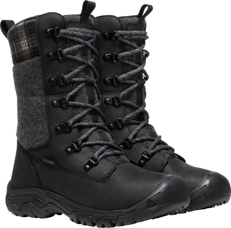 Greta Tall Boot WP - Womens - Black / Black Plaid 6