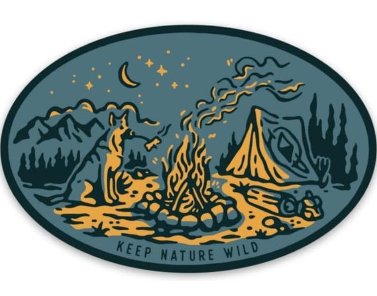 Campfire Dog Sticker - Not Applicable 1