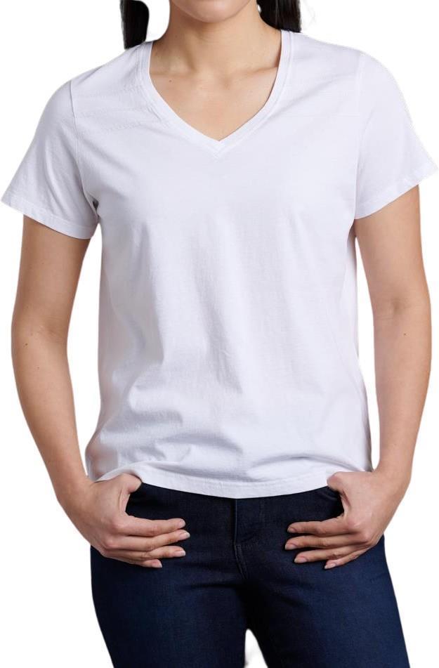 Arabella V-neck SS - Womens - White 1