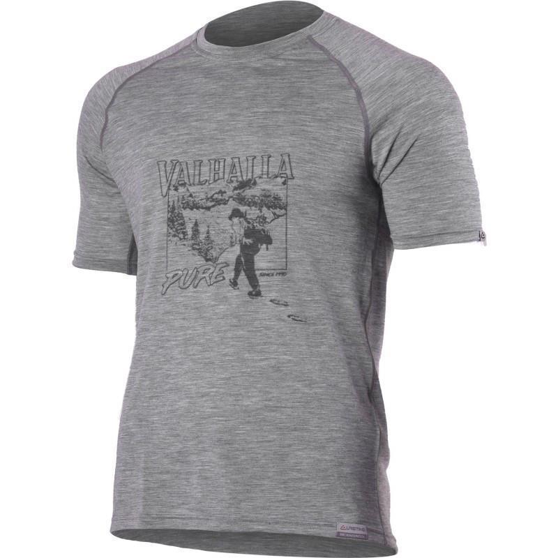 VPO "1990 Hike the Valhallas" 100% Merino Wool SS T-Shirt - Mens - Grey Heather (8484) 1