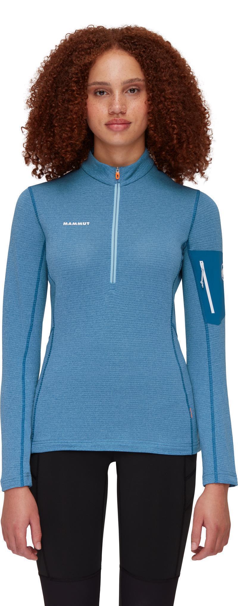 Aenergy Light ML Half Zip Pullover - Womens - Cool Blue / Deep Ice 2