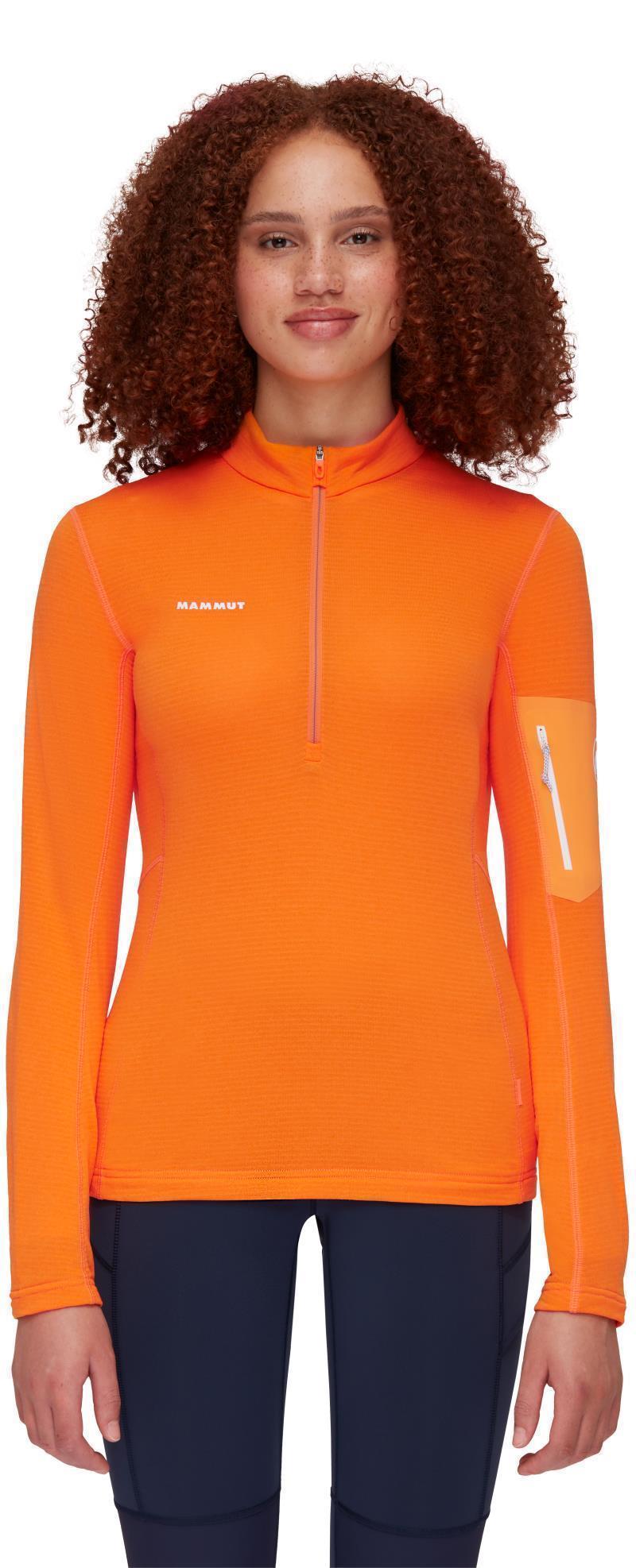 Aenergy Light ML Half Zip Pullover - Womens - Tangerine 2