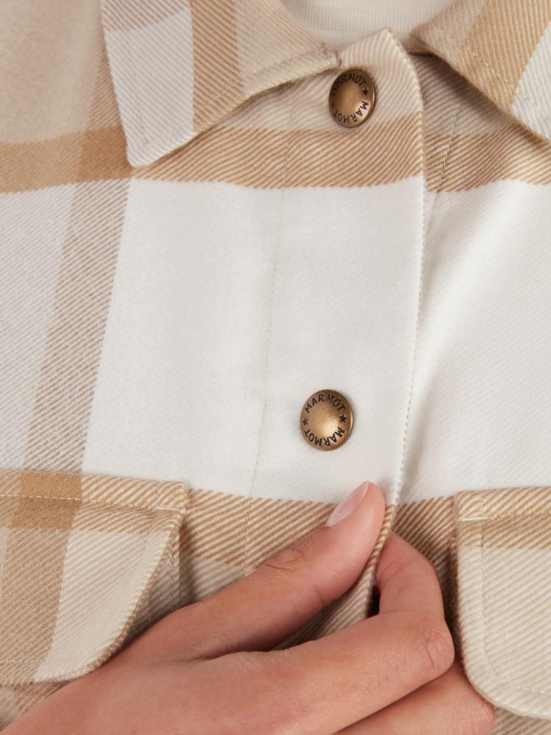 Ridgefield Heavyweight Flannel Overshirt LS - Womens - Papyrus 4