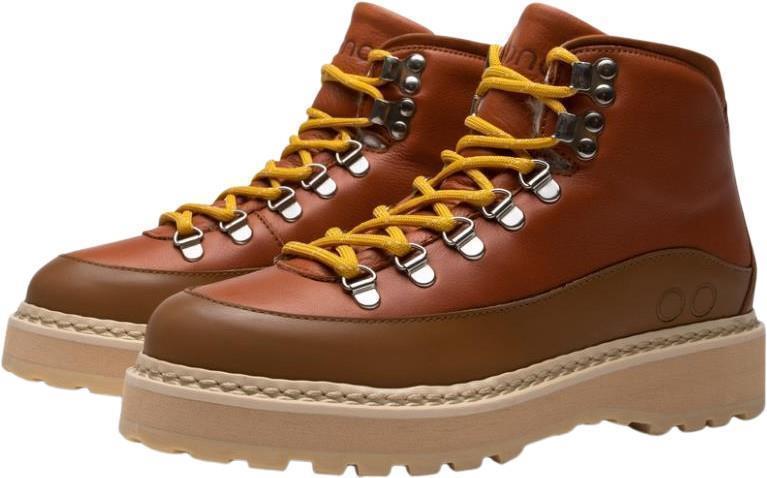 Hiking Core Cap, Grained Leather, Leather Lining - Mens - Brown 1