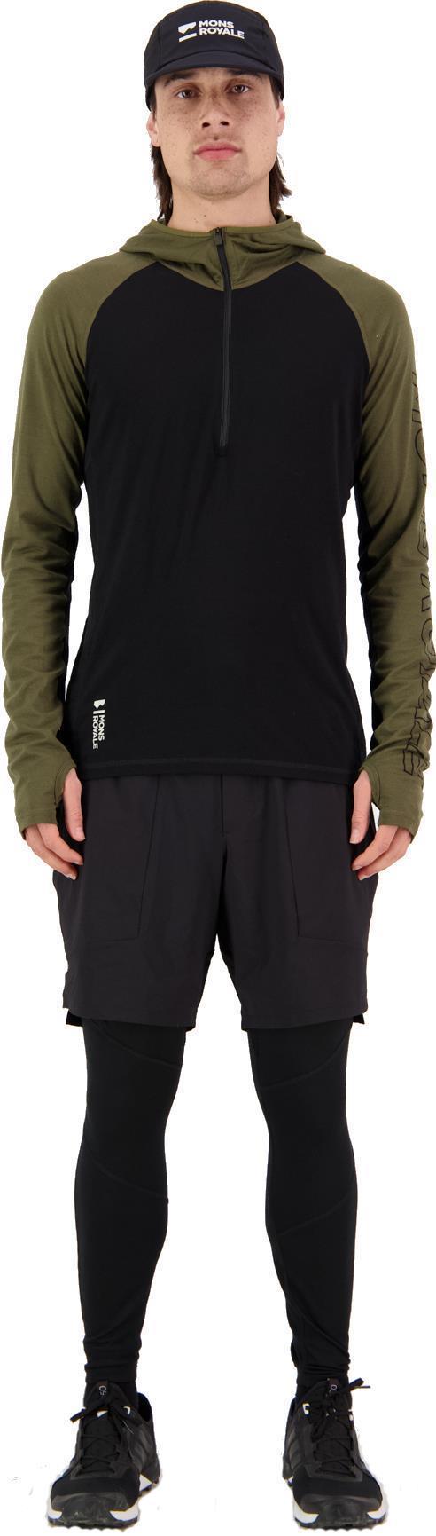 Temple Tech Hood - Mens - Dark Olive / Black 7