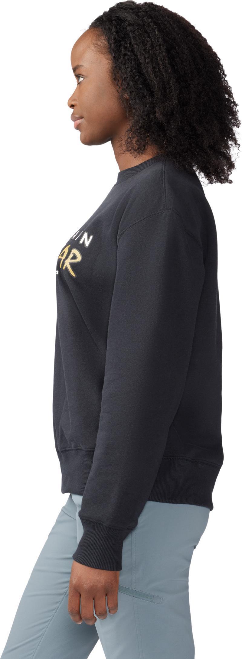 90s MHW Logo Pullover Crew - Womens - Black 3
