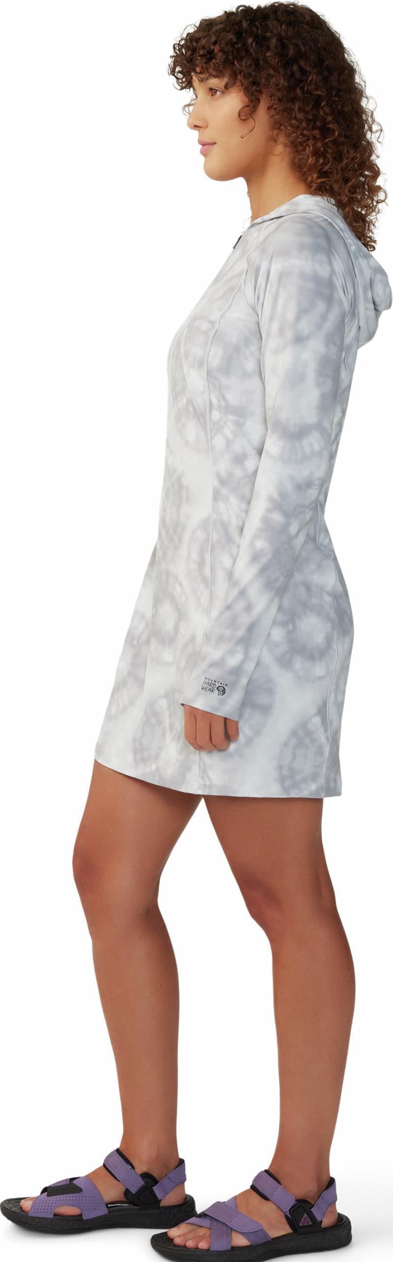 Crater Lake Dress - Grey Ice Spore Dye Print 6