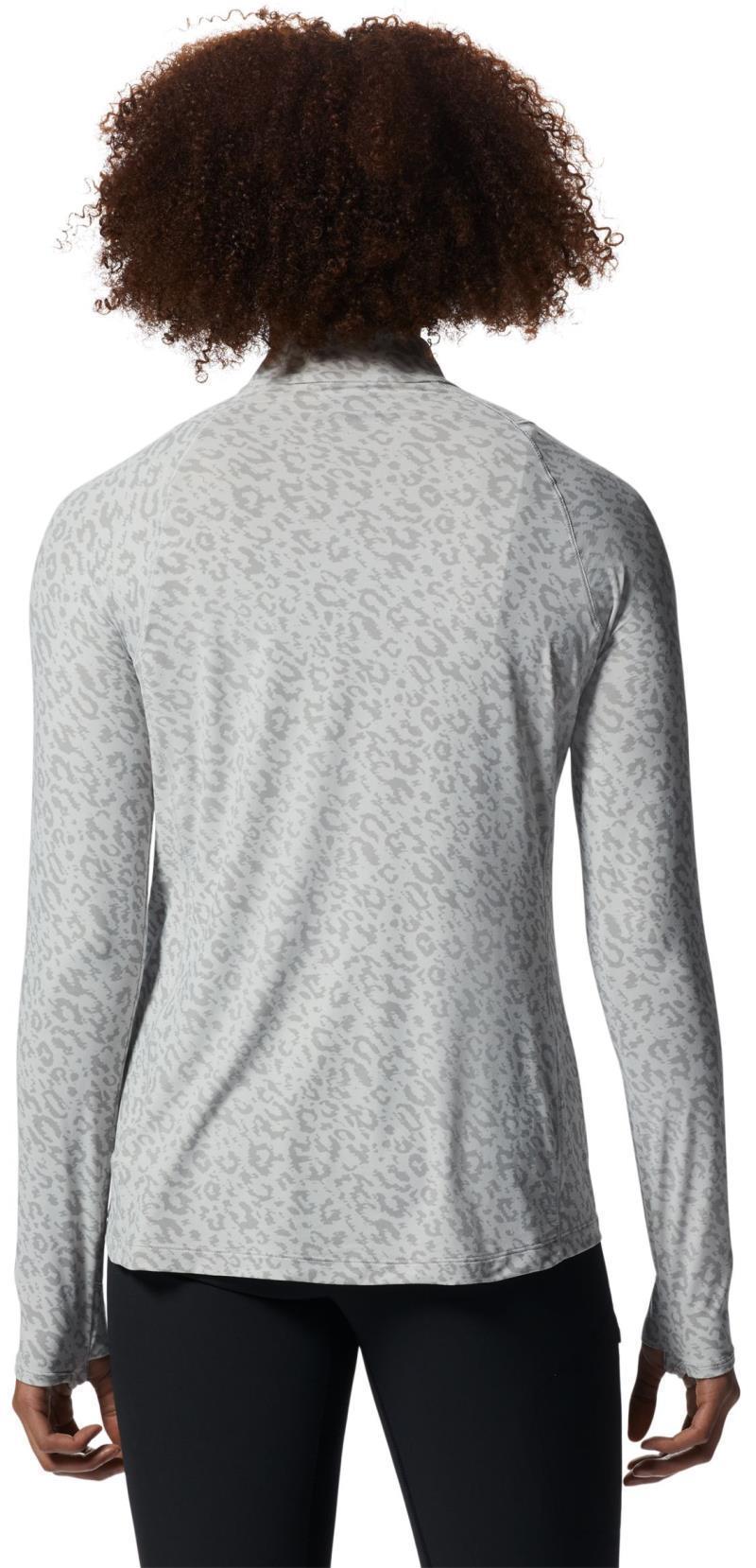 Crater Lake Half Zip - Womens - Grey Ice Wildcat Print 2