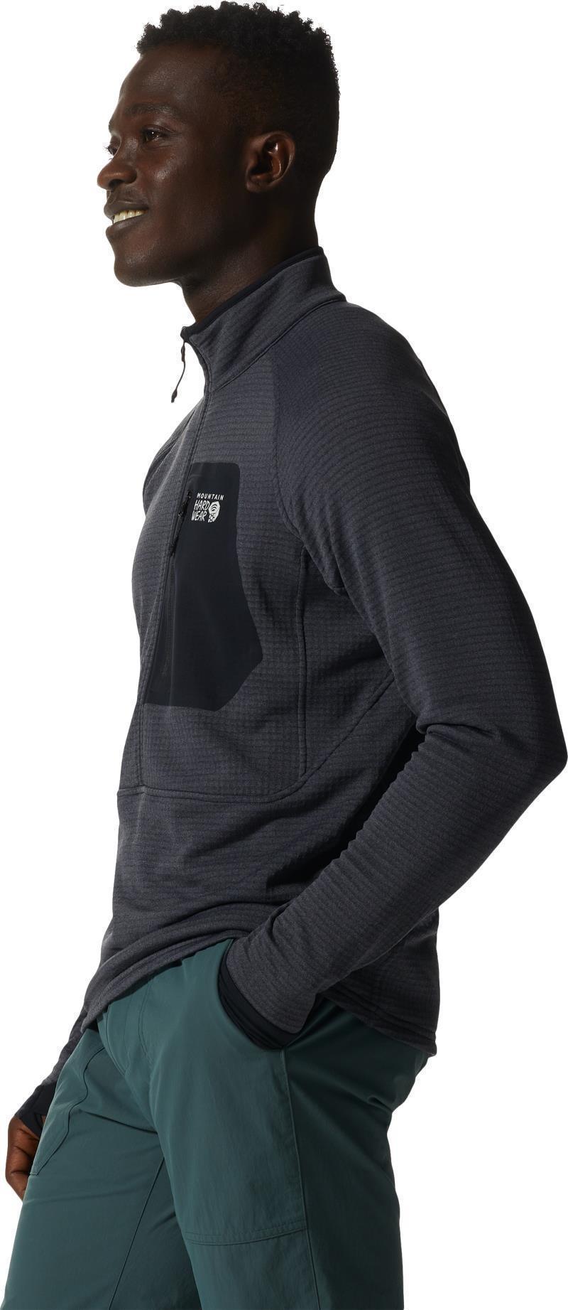 Polartec Power Grid Half Zip Jacket - Mens - blue slate heather 1
