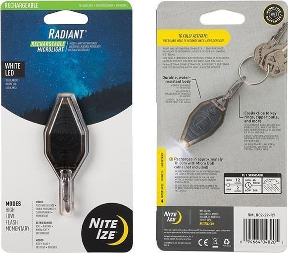 Radiant Rechargeable Microlight - Coyote/White LED - 12-Lumens - Coyote / White 5