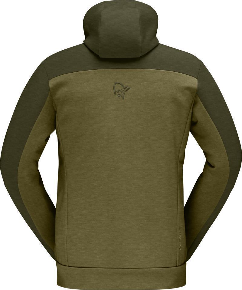 Falketind Warmwool2 Stretch Zip Hood - Mens - Olive Night / Olive Drab 2