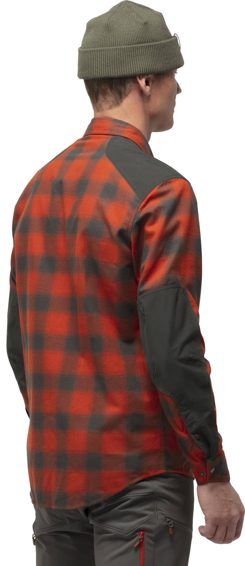 Svalbard Flannel Shirt - Mens - Rooibos Tea / Slate Grey 4