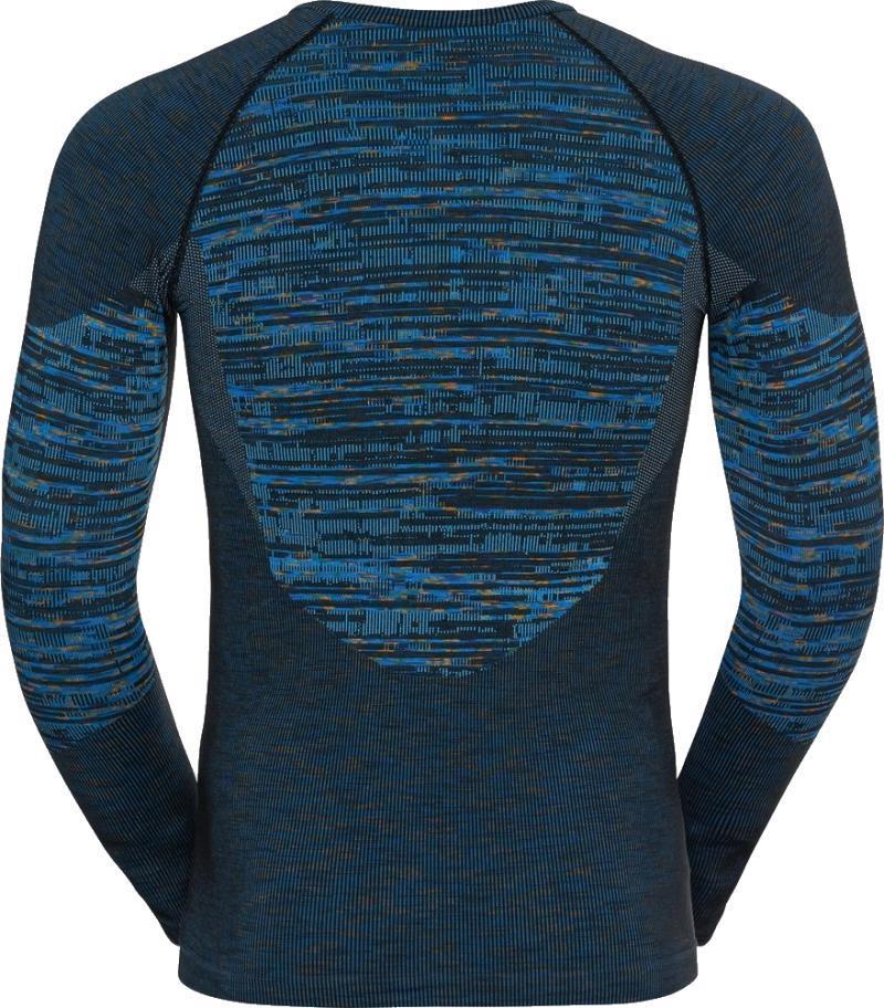 BL Top Crew Neck LS Blackcomb Eco - Mens - Indigo Bunting / Space Dye 2