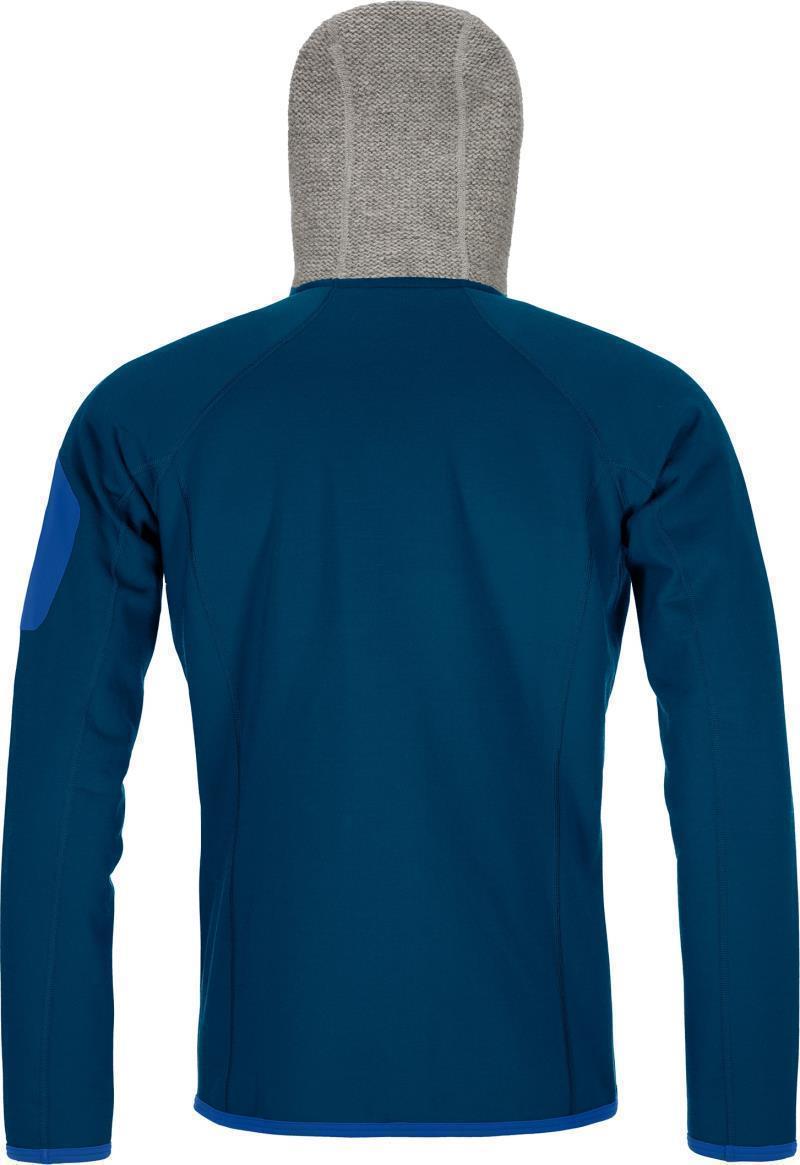 Fleece Plus Classic Knit Hoody - Mens - Petrol Blue 2