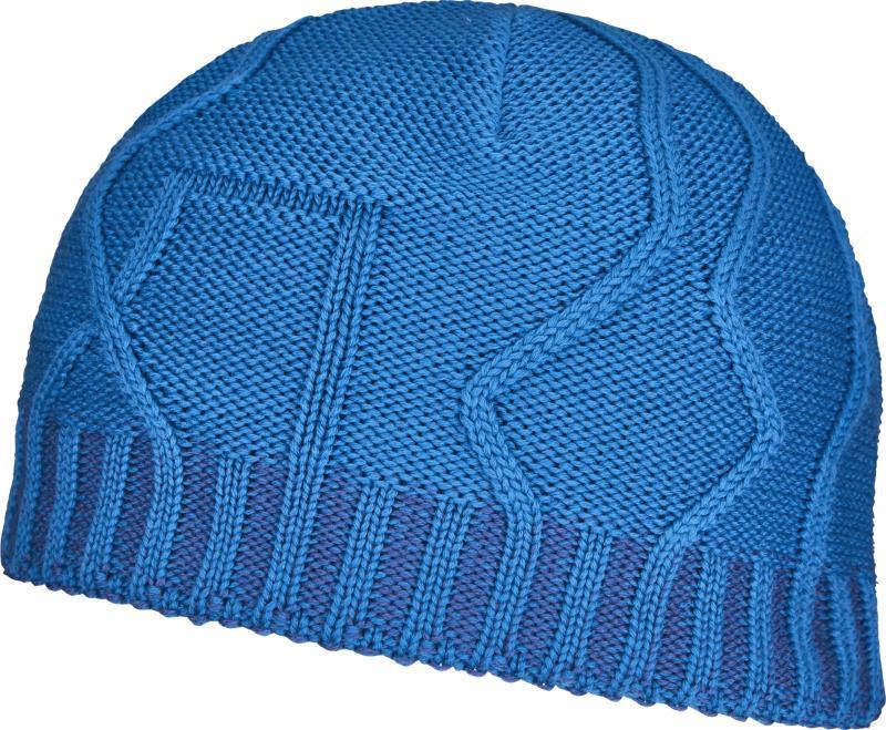 Merino Tangram Knit Beanie - Mountain Blue 1