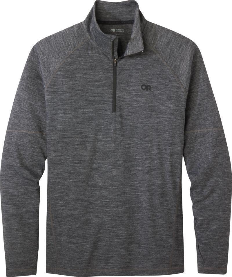 Alpine Onset Merino 150 Quarter Zip - Mens - Charcoal Heather 1