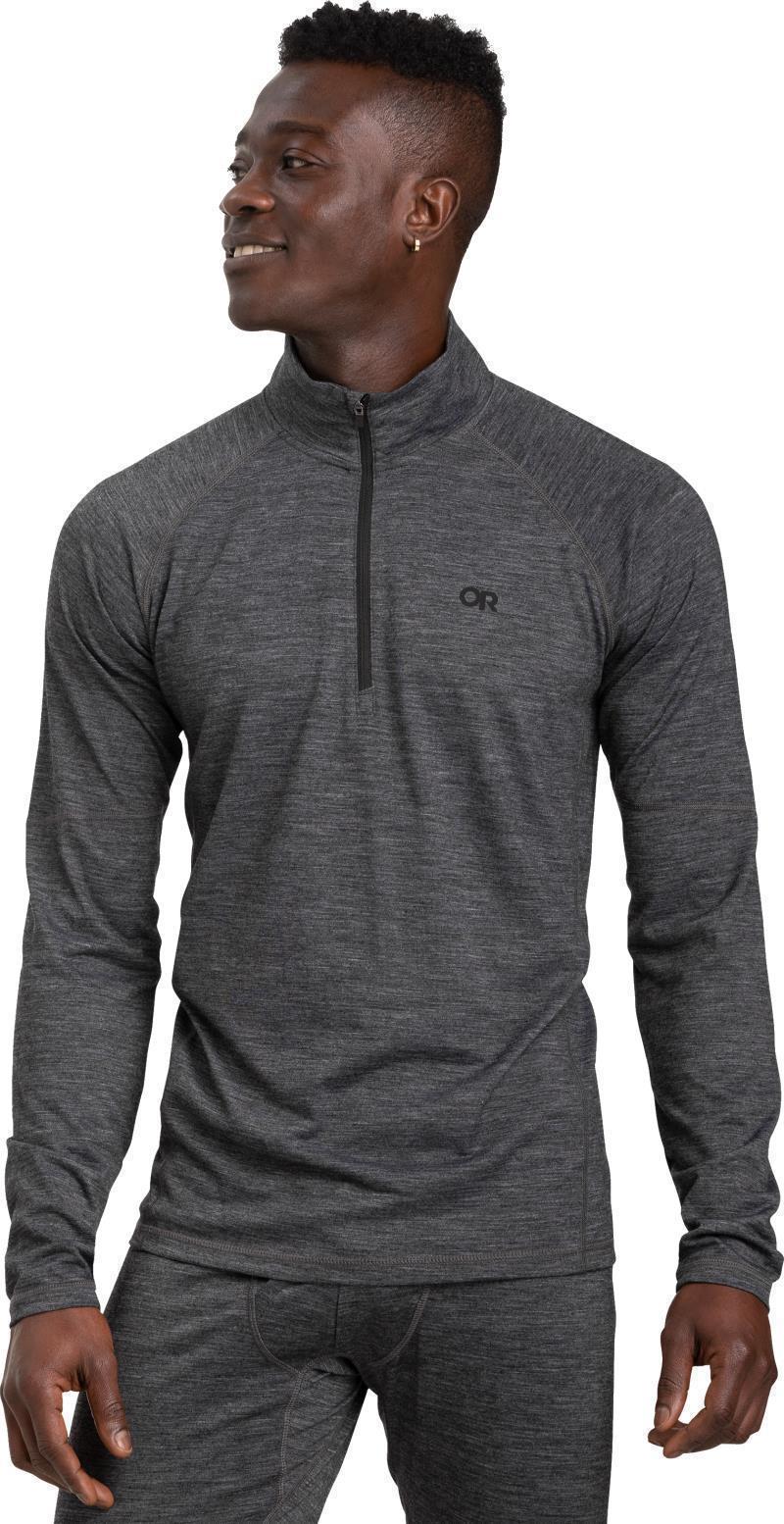 Alpine Onset Merino 150 Quarter Zip - Mens - Charcoal Heather 2