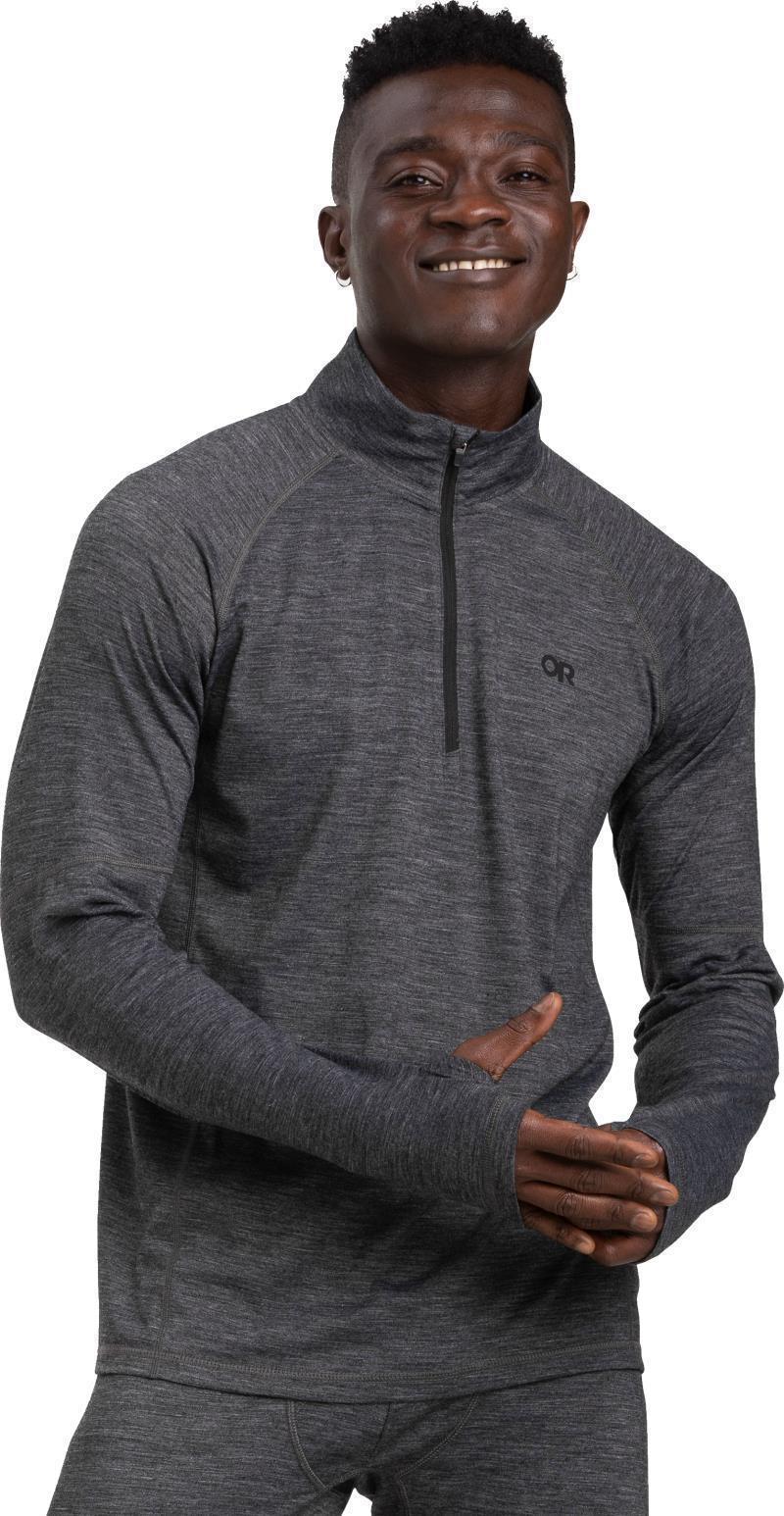 Alpine Onset Merino 150 Quarter Zip - Mens - Charcoal Heather 3