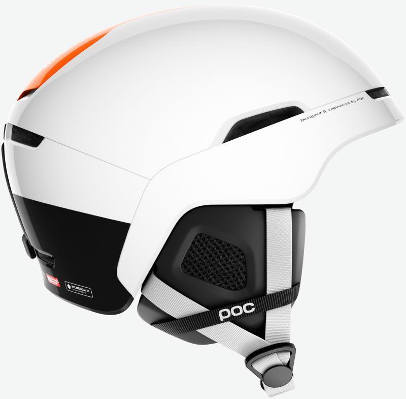 Obex BC SPIN Helmet - Hydrogen White / Flourescent Orange AVIP 4