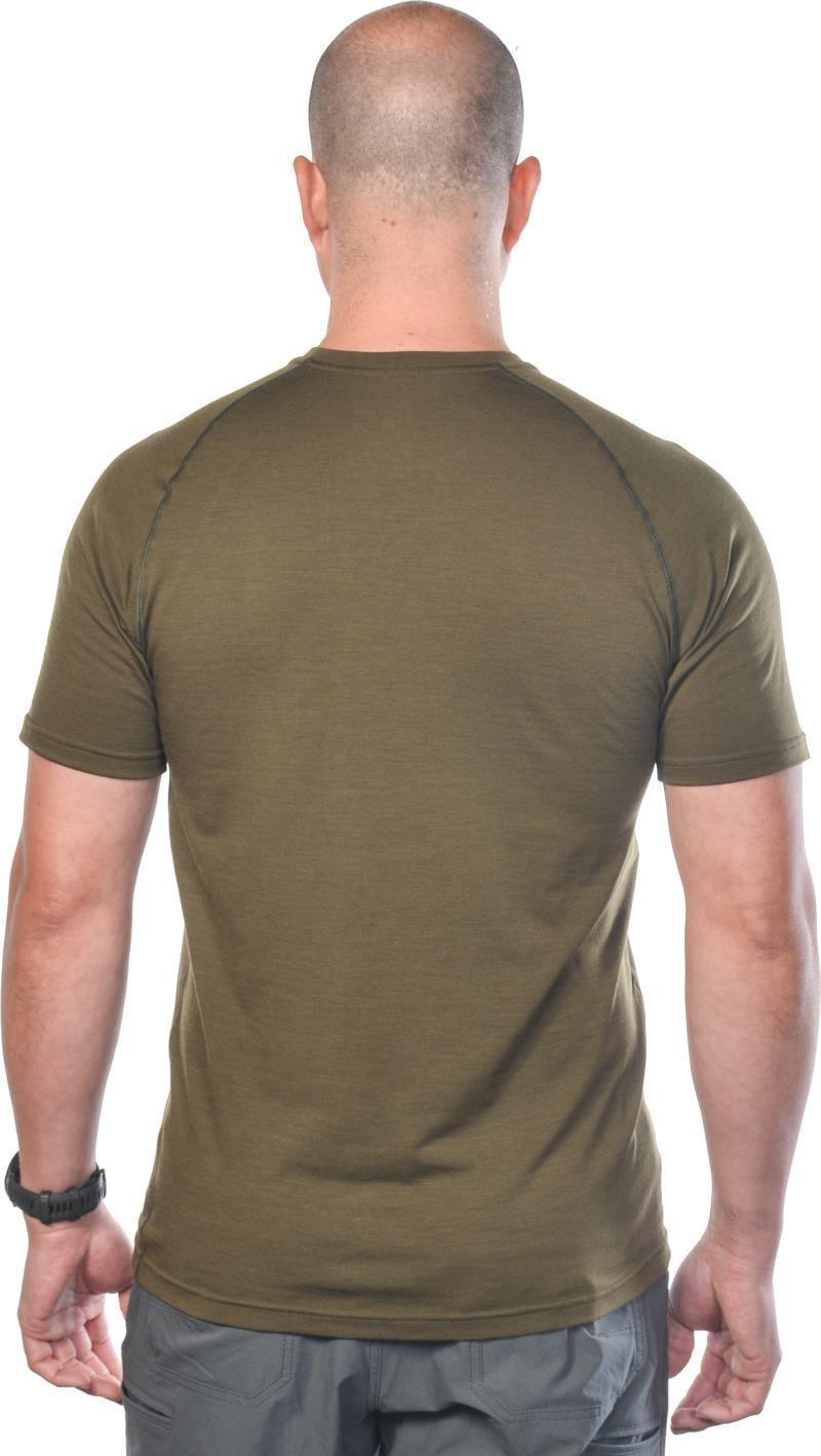 100% Merino, PURE Tree, SS T-Shirt, 160gm - Mens - olive 1