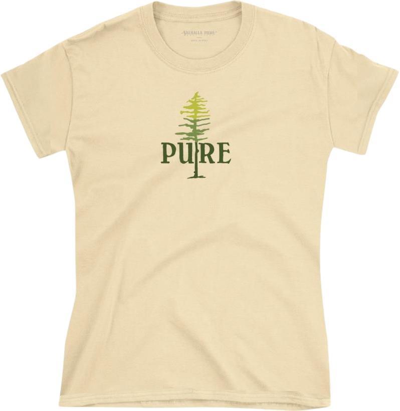 Pima Cotton, PURE Tree, SS T-Shirt - Womens - cream 1