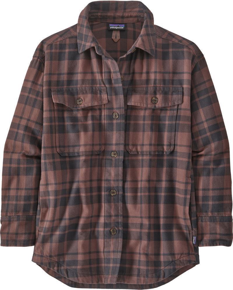 Heavyweight Fjord Flannel Overshirt - Womens - Ice Caps / Dusky Brown 1