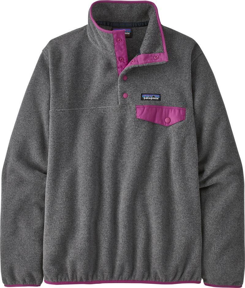 Lightweight Synchilla Snap-T Pullover - Womens - Nickel w/Amaranth Pink 1