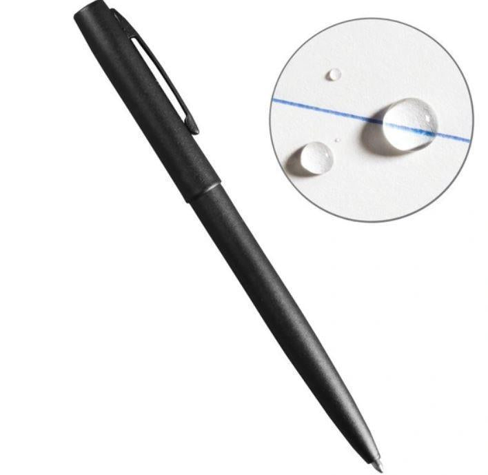 All Weather Metal Clicker Pen - Blue Ink - Black 1