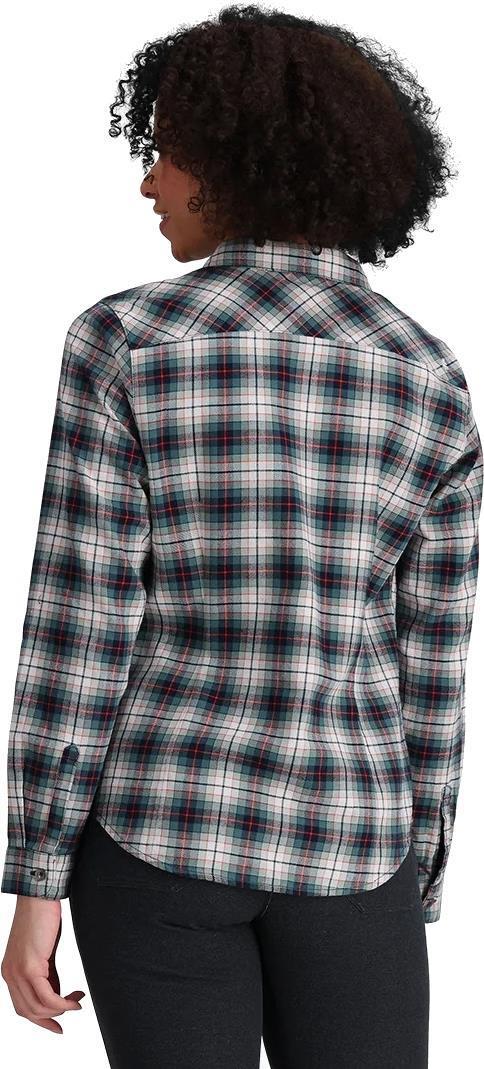 Lieback Organic Cotton Flannel LS - Womens - Sea Pine Wildwood Plaid 3