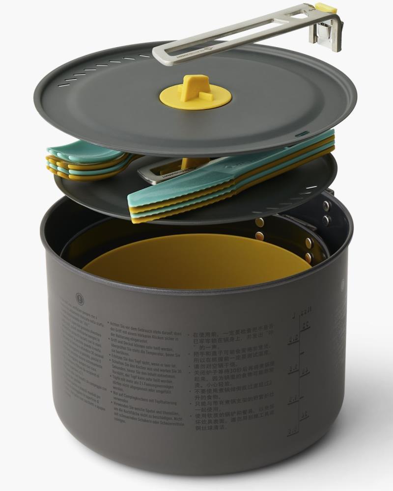 Frontier UL Two Pot Cook Set - 4 Person - 14 Piece - Multi 3