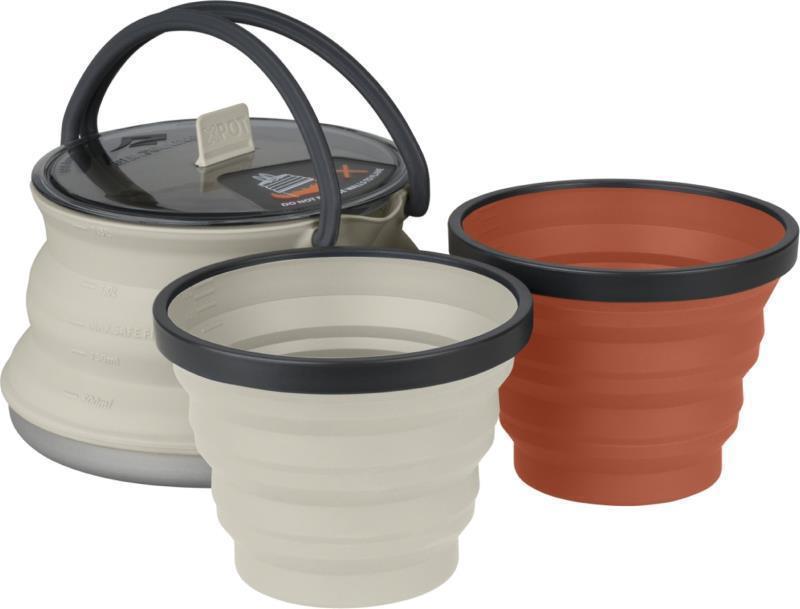X-Set 11 - 3 Piece - X-Kettle - 1.3L & 2 X-Mugs - Sand / Rust 1