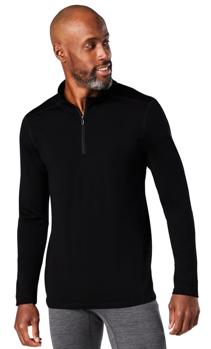Classic All-Season Merino Base Layer 1/4 Zip - Mens - Black 2