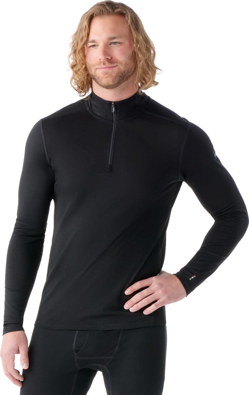 Classic All-Season Merino Base Layer 1/4 Zip - Mens - Black 2