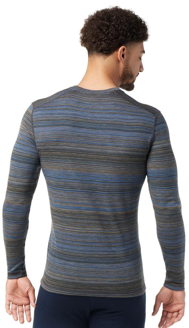 Classic Thermal (250) Merino Base Layer Pattern Crew - Mens - Laguna Blue Heather Color Shift 3
