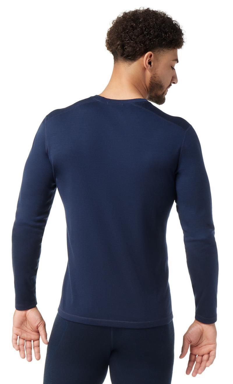 Classic Thermal Merino (250) Base Layer Colorblock Crew - Mens - Deep Navy / Laguna Blue 3
