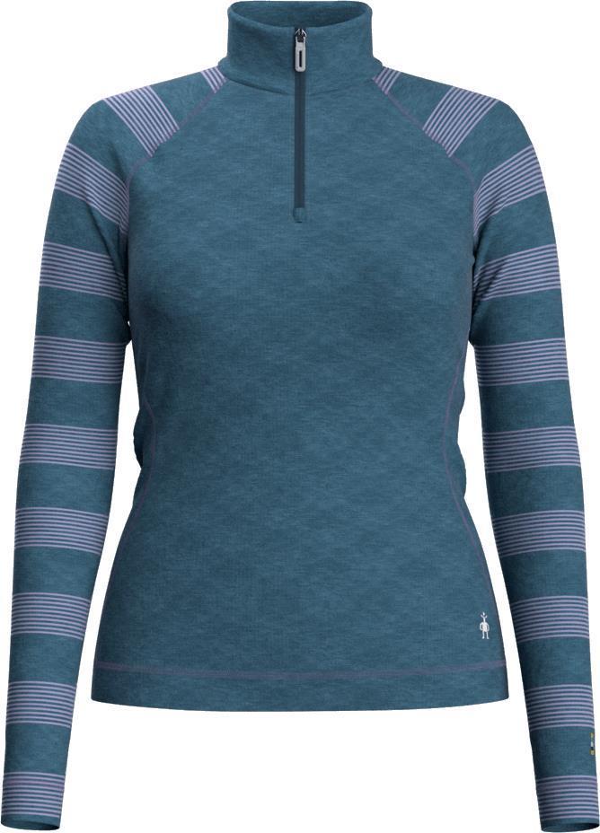 Classic Thermal Merino (250) Base Layer Pattern 1/4 Zip - Womens - Ultra Violet Stripe 1