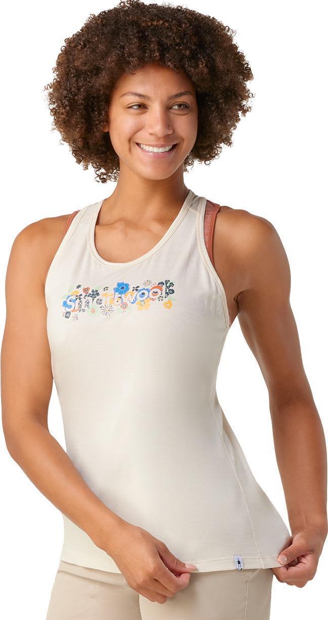 Floral Meadow Graphic Tank - Womens - Almond Heather 2