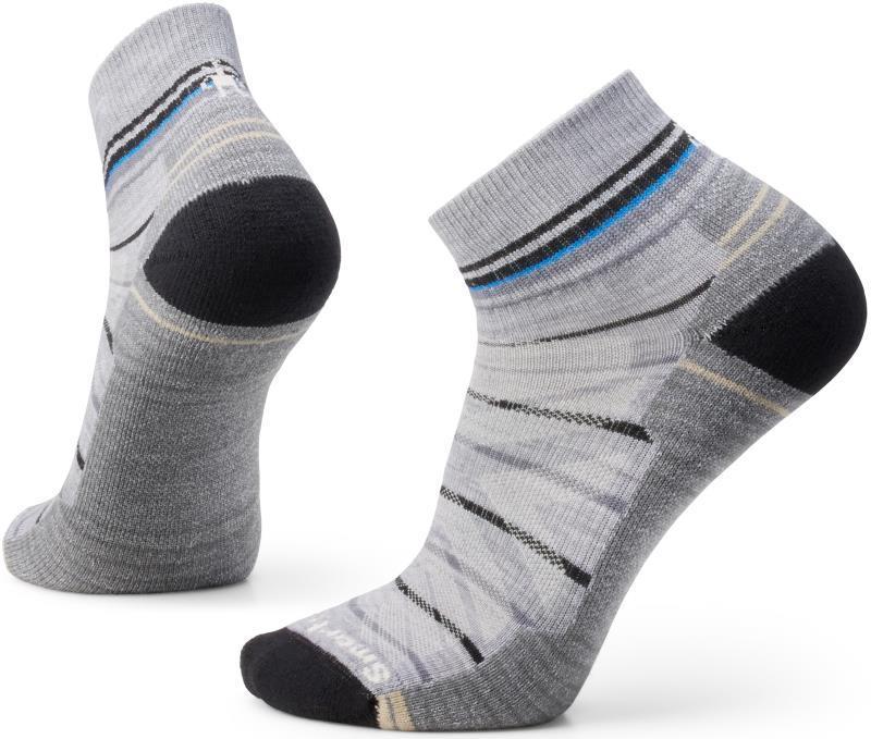 Hike Light Cushion Pattern Ankle Socks - Mens - Light Gray 1