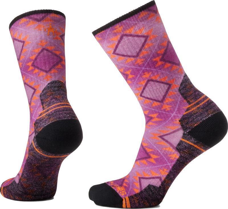 Hike Light Cushion Southwest Tile Crew Socks - Womens - Meadow Mauve 1