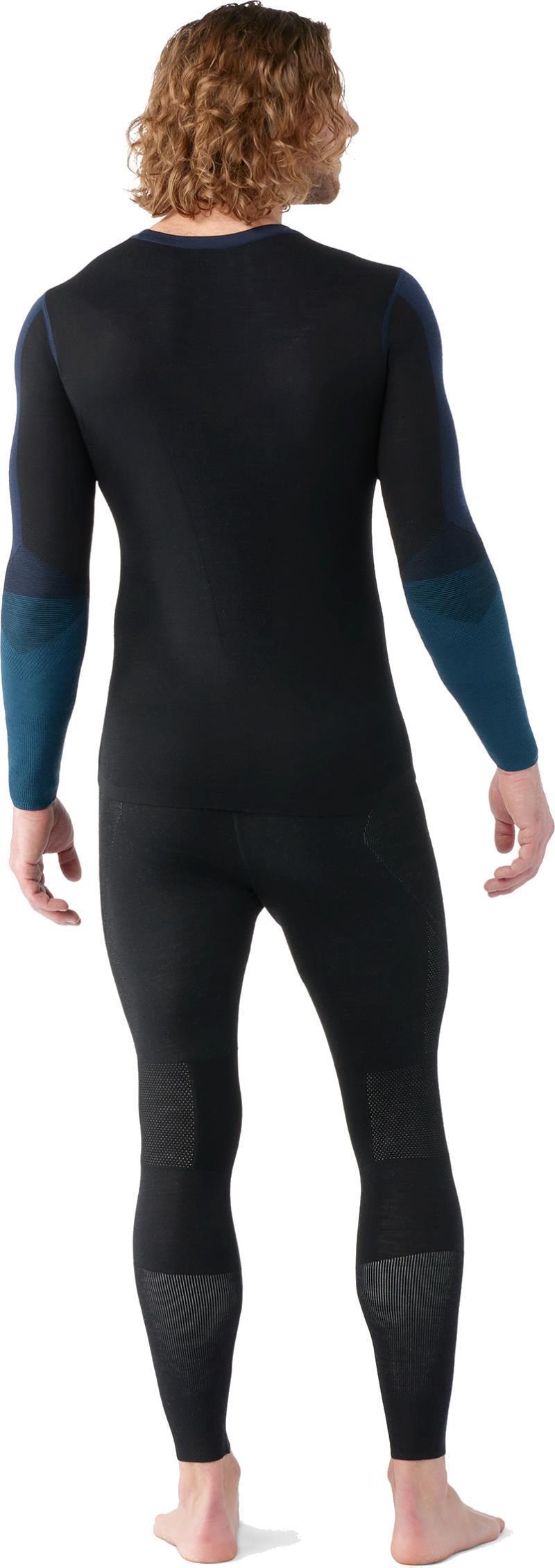 Intraknit Thermal Merino Base Layer Colorblock Crew - Mens - Deep Navy / Twilight Blue 3