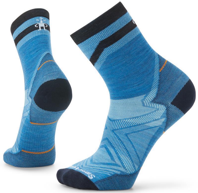 Run Zero Cushion Mid Crew Pattern Socks - Mens - Neptune Blue 1