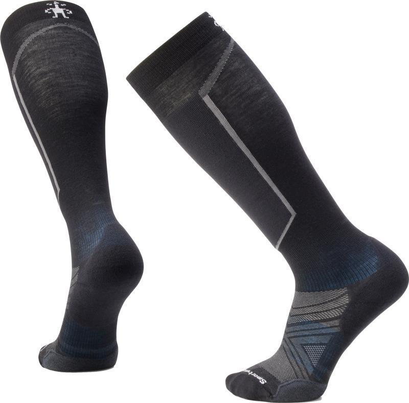 Ski Targeted Cushion Extra Stretch Over The Calf Socks - Mens - Black 1