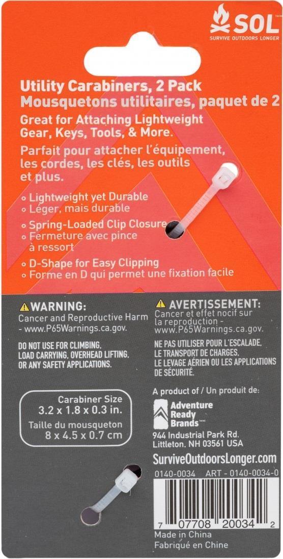 Utility Carabiner 8cm 2-Pack - Not Applicable 4