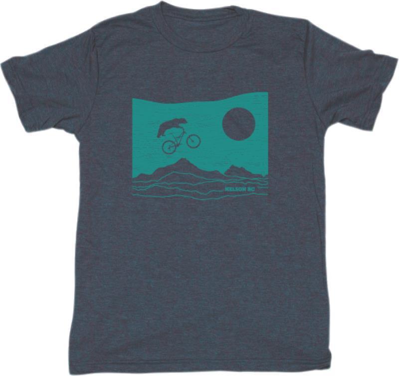 Bear on a Bike - Unisex - Heather Navy 1