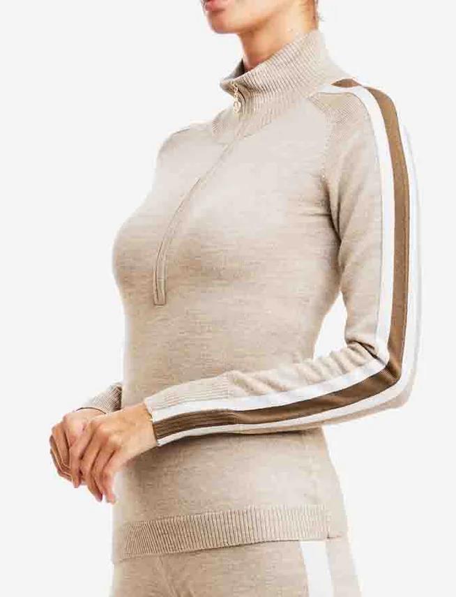 Geilo Zip Up - Womens - Beige 2