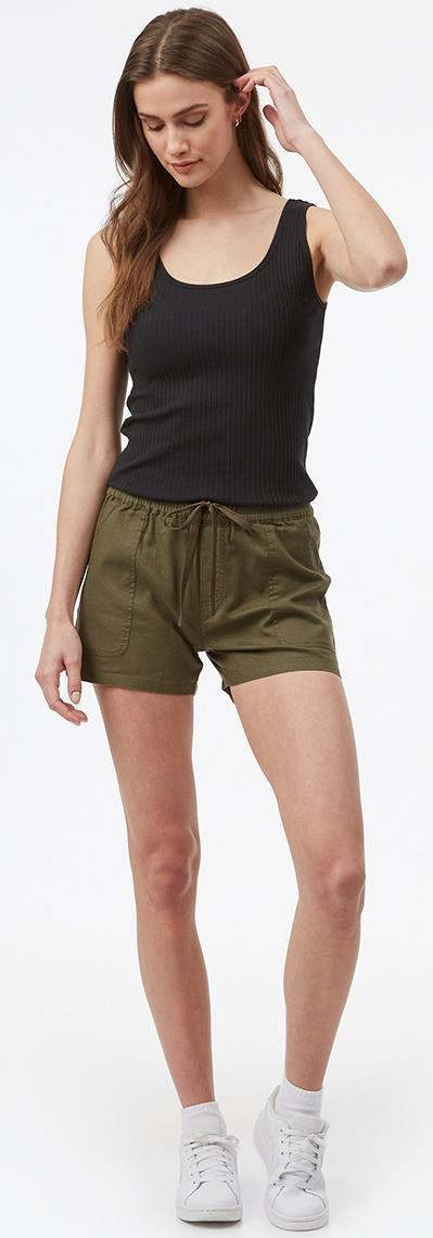 Hemp Stretch Instow Shorts - Womens - Olive Night Green 6
