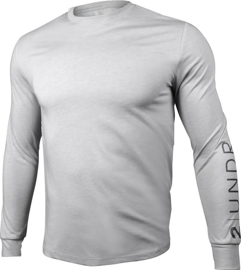 All Day LS Crew Tee - Branded - Mens - Heathered Grey 1
